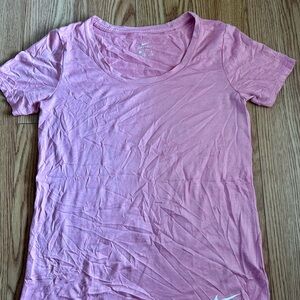 Nike Women's Light Pink Short Sleeve Dri-FIT Tee